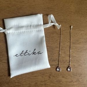 Ettika Barley There Chain and Crystal Dangle Earrings